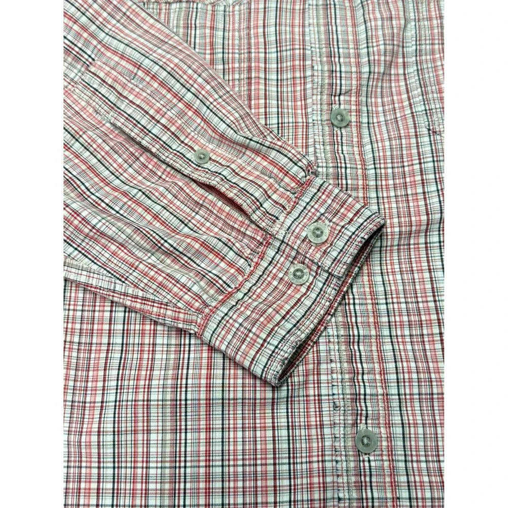 The North Face Mens XL‎ Series Red Plaid Button Down Long Sleeve Shirt